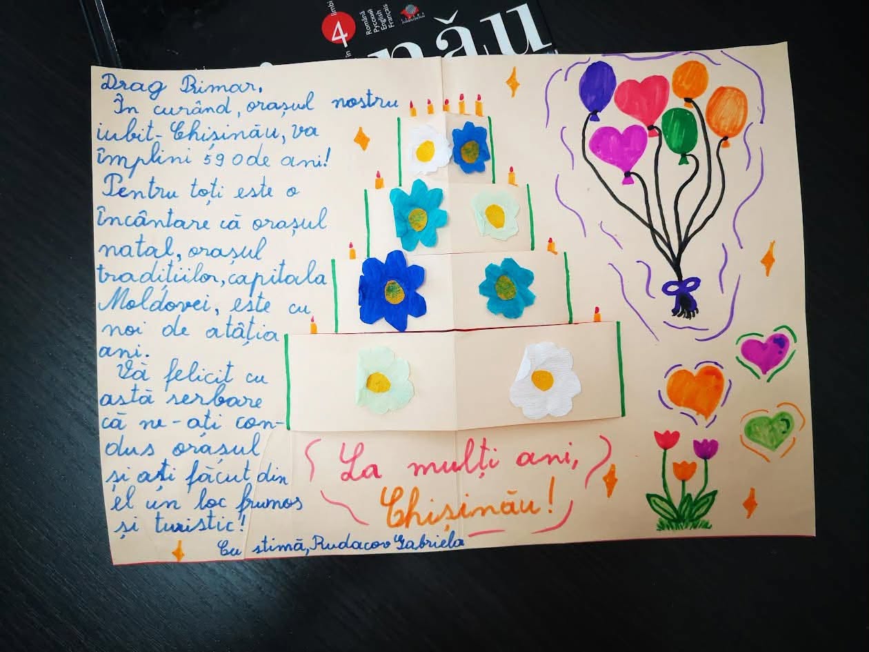 Astfel de mesaje mă emoționează când ajung la mine și le citesc.

Dragă Gabriela Rudacov, și în acest an, Festivalul „Te Salut Chișinău”, dedicat Zilei capitalei noastre, la cei 590 de ani de la prima…