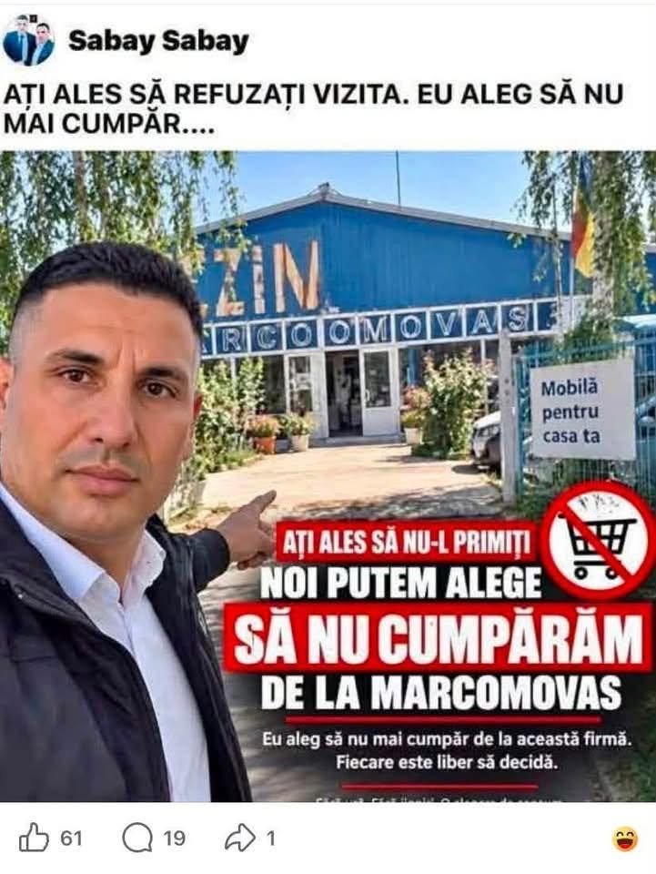 Iaca na, și  fiindcă o nenorocire nu vine niciodată singură, după ce au boicotat școala, săpunul și șamponul, ăștia vor să boicoteze și mobila.