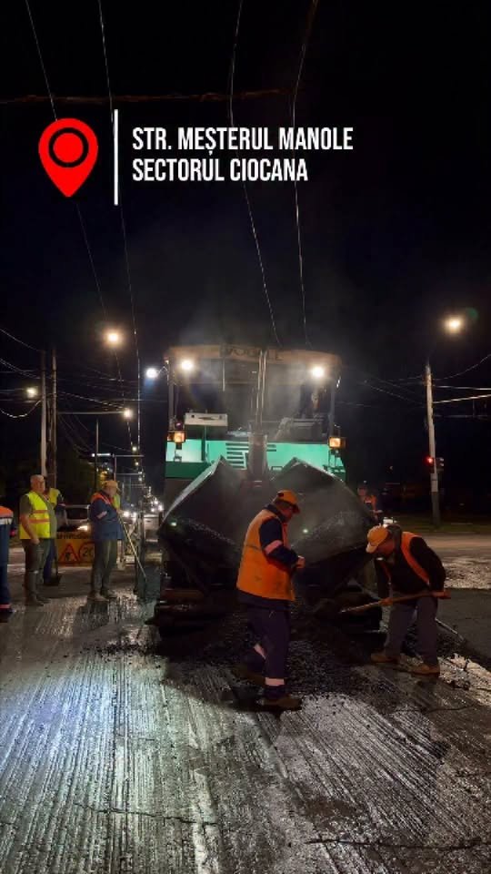 Ciocana, strada Meșterul Manole.
În noaptea de duminică spre luni s-a lucrat intens pe una dintre cele mai importante artere din sectorul Ciocana, aplicându-se primul strat de asfalt.
Este vorba despr…